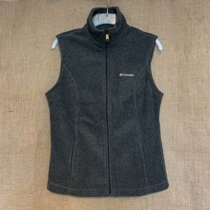 COLUMBIA Womens Benton Fleece Vest Gray Small